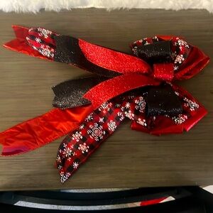 Handmade Christmas wreath bow